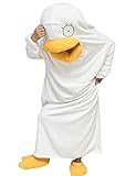 YAOMEI Erwachsene Jumpsuits, 2020 Kostüm Tier Kostüm-Anzug Onesie Nachthemd Schlafanzug Kapuzenpullover Nachtwäsche Cosplay Karton 3D Kigurumi Fastnachtskostuem Halloween (Weiß, M)