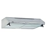 NEG Dunstabzugshaube NEG15-ATRS+ (silber) Edelstahl-Unterbau-Haube mit Doppelmotor (Abluft/Umluft) und LED-Beleuchtung (60cm) Unterschrank- oder W