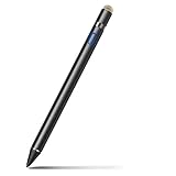 Aktiver Stylus Stift für Touchscreen 2 in 1 Präzisions Kapazitiver Stylus Pen Feine Spitze 1,5 mm Stylus Aktiv Kapazitiv für iPad iPhone IOS Samsung Lenovo Huawei Android Touchscreen Tablet, Schw