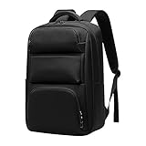 MIMITU Schwarz Herren Rucksack Casual Multifunktions 15,6 '' Schlank Laptop Arbeit Bürotasche Leichte Schultasche Notebook Daypack Männlich,Schw