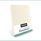 Lunarys® SleepRoyal Luxus Spannbettlaken 180x200 cm / schwere Qualität / 250 g/m² / 40 cm Steghöhe / für hohe Matratze, Boxspringbett & Wasserbett / hochwertiges blickdichtes Jersey-Spannb
