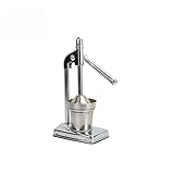 Manuelle Squeezer 304 Edelstahl Kommerziellen Home Handpresse Mechanischer Entsafter von Weizengras, Ingwer, Äpfel, Trauben (Color : Silver, Size : 18 * 12 * 38)