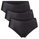 DANISH ENDURANCE Mikrofaser Sport Hipster aus recyeltem Polyester, 3 Pack (Schwarz, Small)