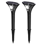 Litake Solarlampen für Außen,2 Stück Solar Gartenleuchte 2 Modi Solarleuchten mit Bewegungsmelder Wegeleuchte IP65 Wasserdichte Auto Ein/Aus Landschaftslichter Aussenlicht für Garten/Patio/Rasen/