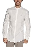 Tommy Jeans Herren TJM Mao Linen Blend T-Shirt, weiß, XL