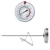 Küchenthermometer, Backofenthermometer, Sofort ablesbares Thermometer, Edelstahlfühlerthermometer, Mit abnehmbarem Clip, zum Kochen, Grillen, Gebäck.-Double Scale 300