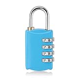 Gepäck Reiseschloss 4 Dial Travel Vorhängeschloss Einfaches Türschloss Passwortschloss Kombination-B