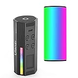 Funien i-Light Mini Magnetische RGB-Leuchtstoffröhre LED-Videoleuchte 2500K-9000K Dimmbar 20 Lichteffekte CRI95+ Eingebauter Akku mit LCD-Bildschirm für Vlog-Live-Streaming-Videoaufzeichnung