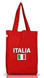 Shirtstreet24, EM/WM 20 - Italia, Italien Italy Jutebeutel Stoff Tasche Earth Positive (ONE SIZE), Größe: onesize,R