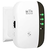 WLAN Repeater, WLAN Verstärker 300Mbit/s 2,4GHz WiFi Range Extender, Fast-Ethernet Port, WPS Taste, EU Stecker, Mini WLAN Verstaerker Receiver Kompatibel mit Allen WLAN G