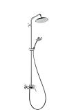 hansgrohe Croma 220 Air Duschsystem (mit Einhebelmischer, 5 Strahlarten) C