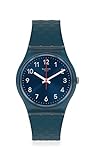 Swatch Quarz-Armbanduhr aus Silikon, blau, 16, Modell GN271