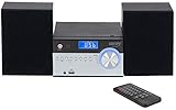 Mini HiFi Anlage Retro Musikanlage | Nostalgie Design Stereoanlage | Kompaktanlage | Musik Center | Bluetooth | CD/MP3 | USB | AUX-IN | Radio FM/AM | LCD-Display | Fernbedienung