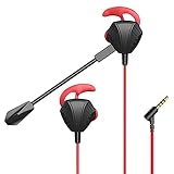 Auleset G19 Universal Wired In-Ear Stereo Kopfhörer 3,5 mm Stecker Gaming Kopfhörer mit Mikrofon – Schwarz R