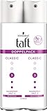 Taft Haarspray Classic Halt & Schutz, Haltegrad 3 (2 x 250 ml), Styling Spray bietet Halt und Schutz für normales Haar, Haarspray ohne Silikone für bis zu 24 h H