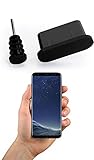 innoGadgets 10x Staubschutz Stöpsel kompatibel mit Smartphone, MacBook, Samsung Galaxy S8 S9 S10 S10e S20 | Schw
