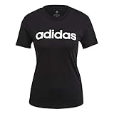 adidas Damen Essentials Slim Logo T-Shirt, Black/White, 2XL