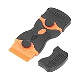 Shanrya Rasiermesserschaber, 2 in 1 Schaberwerkzeug ABS für die Küche(Schwarz+Orange)