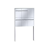 RENZ/Plan / 5er Freistehende Briefkastenanlage Standbriefkasten / V4A-Edelstahl/Volumen 21 L/zum Einbetonieren/Dein-Briefk