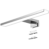 Aogled Led Spiegelleuchte Badezimmer 10W 820LM 40cm 230V 6000K,3-in-1 Klasse II Wasserdicht IP44 Bad Spiegellampe,Kein Flimmern Badlampe Wandbeleuchtung Neutralweiß 400mm Bad Spieg