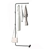 HJYPZJ Kleiderständer Garderobenständer,einfache Eckgarderobe,quadratischer Bodenaufhänger,geeignet für Möbel- und Bekleidungsgeschäfte/Black / 55x40x165