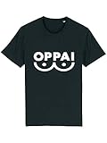 clothinx Oppai - Bedruckt mit dem Lieblingsmotiv des Anime Helden One Punch Man Saitama! - Japanisches Anime, Manga Motiv für alle Fans der Oppai Serie. Herren T-Shirt Bio und Fair Schwarz Gr. 3XL