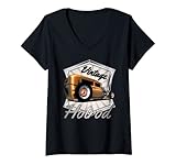 Damen Retro Hotrod, Custom Car-Enthusiasten, Herren Vintage Hot T-Shirt mit V