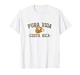 Pura Vida Costa Rica Faultier Insel Urlaub Meer Geschenk T-S