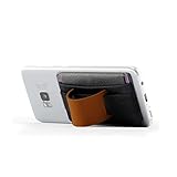 MenYiYDS-1x Telefonkartenhalter mit Ringschnalle, Handyrückseitenhalter mit Kartenhalter und klebriger Mini-Kartenhalter mit Schnalle, geeignet für iPhone- und Android-Handyhü