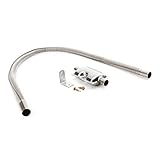 dDanke 120cm Abgasschlauch Schalldämpfer Set Edelstahl Auspuffrohr Gas-Entlüftungsschlauch Schalldämpfer für Autos Luft Diesel Heizung