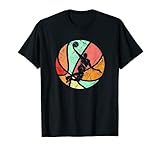 Retro Basketball Spieler Dunk Silhouette T-S