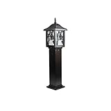 GUOCC Kreativ European Retro Quadratische Säule Lampe Rasen Tischleuchte Außenseite Outdoor Post Laterne Traditionelle E27 Deck Garten Licht Dekoration Terrasse Wohnland Straße Dek
