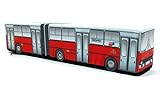 Huni Retro Ikarus Bus 280T Troli - Rot - 61 cm Plüsch-Bulli | Wohnzimmer Deko | Kinder-Spielzeug | Zierkissen | Spielfigur | Retro Dek