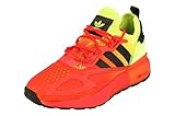 adidas Originals ZX 2K Boost Junior Running Trainers Sneakers (UK 6.5 US 7 EU 40, Yellow White red FV8595)