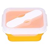 COHU Brotdose, Thermo-Lunchbox, Silikon für Büro für Studenten für Personal für Schule(Orange)