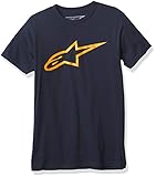 Alpinestars Herren T-Shirt Ageless Classic Tee, Navy/Orange, L, 1032-72030