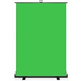 KHOMO GEAR Green Screen Hintergrund mit Ständer Extra groß 138 x 208 cm Auto-Locking Pull-Up Tragbare Foto- und Video-Streaming Chroma Key - Grü