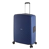 Rada Reisetrolley Rock 4W L 77cm | großer Koffer aus robustem Polypropylen | Hartschalenkoffer für Flugreisen | mit Vier 360° Rollen | mit TSA-Zahlenschloss (Marine)