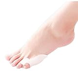 2x Silikon Soft-Gel Zehenspreizer, Zehentrenner, für Schneider Ballen Therapie, Bunionette-Schutz, kleiner Zeh, Vorbeugung von Schmerzen und Entspannung der Füße, für Damen, H