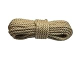 JUTESEIL 6-20 mm x 20M Hanfseil Tauwerk Naturhanf Leine Jute Tau Seil Schnur (20mm)