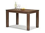 Naturholzmöbel Seidel Esstisch 120x80cm Rio Santo Farbton Cognac braun Pinie Massivholz geölt und gewachst Holz Tisch für Esszimmer Wohnzimmer Küche, Optional: passende Bänke und Ansteckp