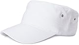 styleBREAKER Cap im Military-Stil aus robustem Baumwoll Canvas, verstellbar, Unisex 04023020, Farbe:Weiß