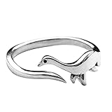 XIAN Dinosaurier Ringe Langhals Drache Stegosaurus Schmuck Spielzeug Nettes Tier Offener Einstellbarer Ring Geschenk für Frauen Ringe offene Ringe für Frauen Teen M