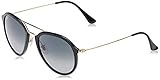 Ray-Ban Unisex RB4253 Sonnenbrille, Schwarz (Gestell: schwarz,Gläser: grau verlauf 601/71), Small (Herstellergröße: 50)