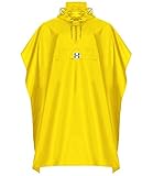 HOCK Regenponcho Damen Herren – Regenponcho Fahrrad 100% Wasserdicht – Regenponcho Festival – Regenbekleidung Wandern (gelb, XXL über 185cm Körpergröße)