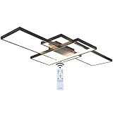 J.SUNUN LED Deckenleuchte Dimmbar Modern Deckenlampe Wohnzimmerlampe 65W 5200LM Geometrisch Wandlampe Multifunktional Deckenbeleuchtung für Wohnzimmer, Schlafzimmer, Büro, Flur und Balkon,90×50×9CM