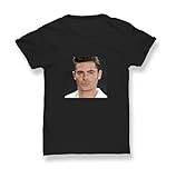 Zac Efron Funny Duck Face Look Black Shirt T-Shirt Top 100% Cotton for Men, Tee for Summer, Gift, Man, Casual Shirt, M, Black