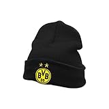 Borussia Dortmund BVB-Beanie (schwarz) für Kinder one S