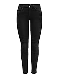 ONLY Damen ONLROYAL Life REG SK BIKR Zip ANK BB PIM Jeans, Black, M/32