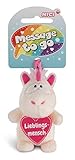 NICI 42723 Anhänger Einhorn Theodor Lieblingsmensch, 8 cm, weiß/pink